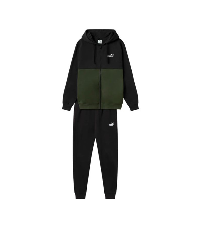Fato de treino Puma Hooded Fz Sweat Suit Preto Escuro Homem