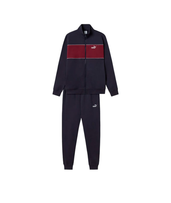 Fato de treino Puma Ess Sweat Suit Fz Fl New Navy Ruby S Homem
