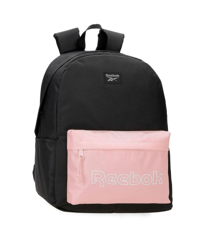 Mochila 43Cm. Reebok Arlo Preto/Rosa