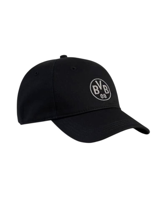 Boné de Futebol Puma Bvb Essentials Cap, Preto-Flat Medi, Asiosfa Unissex