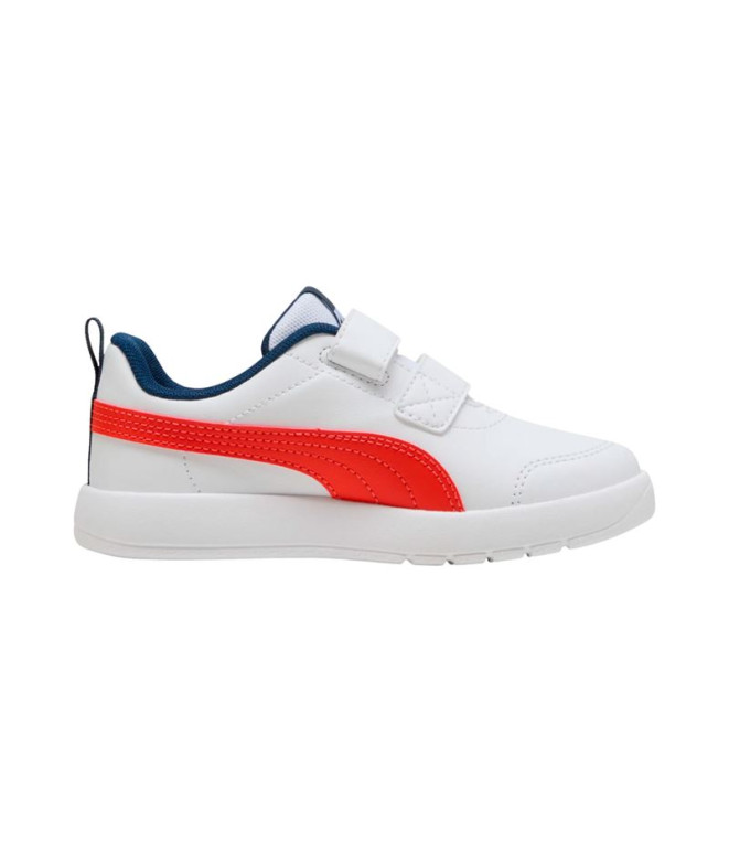 Zapatillas Puma Courtflex V3 V Ps, White-Fierc, Infantil