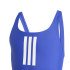 Fato de banho de Natação adidas 3S Mid Suit Gy Infantil Azul Marinho/Branco