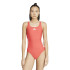 Maillot de bain de Natation adidas 3S Bld Femme Rouge/Blanc