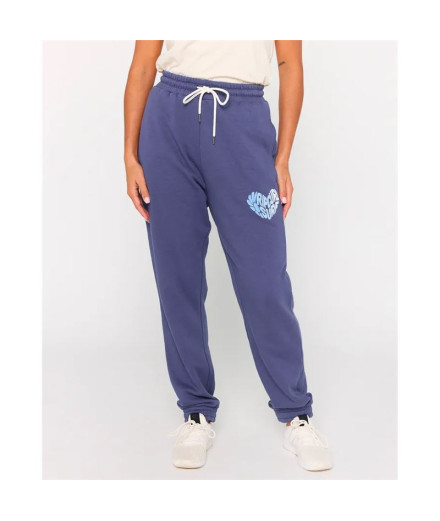 Calça Rip Curl Heart Fleece Trackpant Mulher Azul Marinho Calça Rip Curl Heart Fleece Trackpant Mulher Azul Marinho
