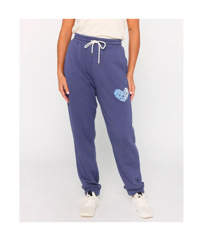 Calça Rip Curl Heart Fleece Trackpant Mulher Azul Marinho