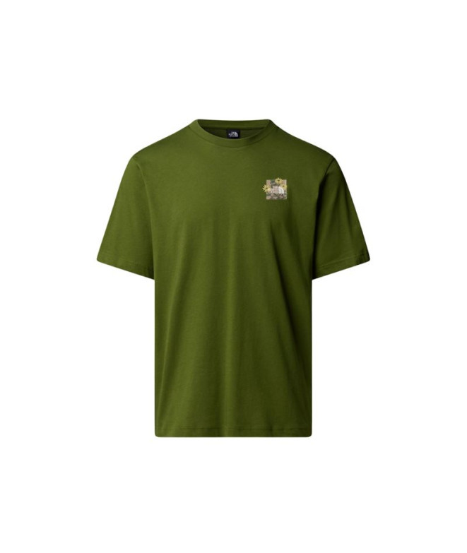 Camiseta The north Face Connected Relaxed Ss Homem Graphic Woodland Verde