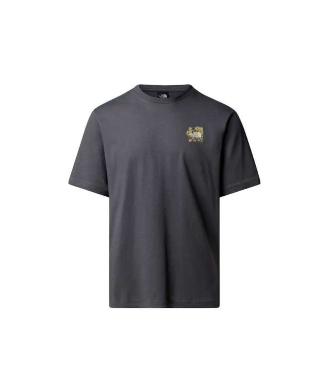 Camiseta The north Face Connected Relaxed Ss Homem Graphic Anthracite Cinza