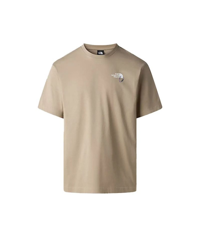 Camiseta The north Face U Explore Carabiner Relaxed S/S Homem Cinza Cogumelo