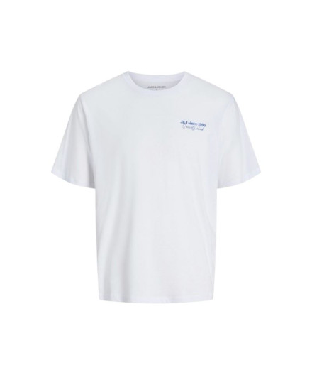 Camiseta Jack and Jones Jjninety Ss Crew White Homem