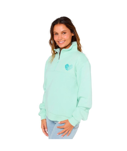 Sweat Rip Curl Half Zip Fleece Homme Light Aqua