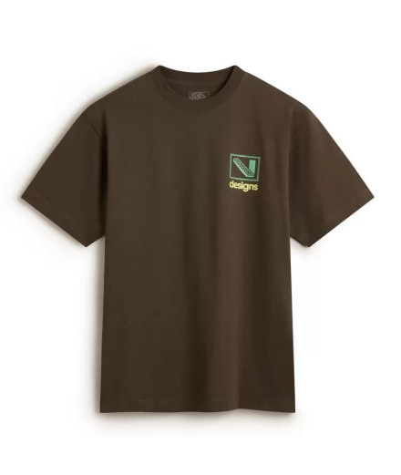 Camiseta Vans Art Production Ss Coal Brown Homem