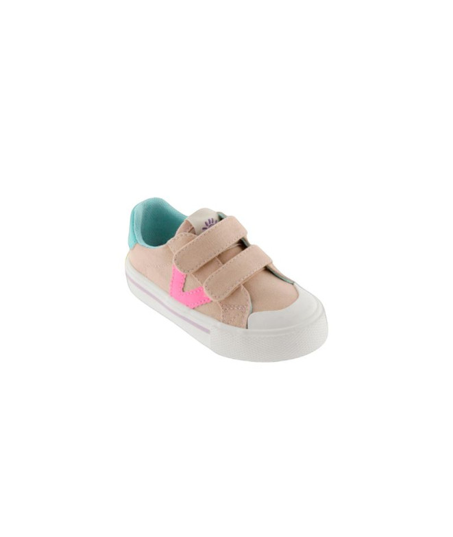 Sapatilhas Victoria Tribu Tiras Lona Neon Rosa...