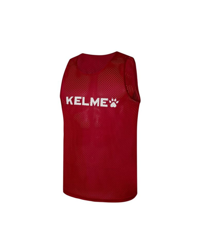 Peto de Futebol Kelme Colete de Prática para Crianças Infantil Vermelho-Branco
