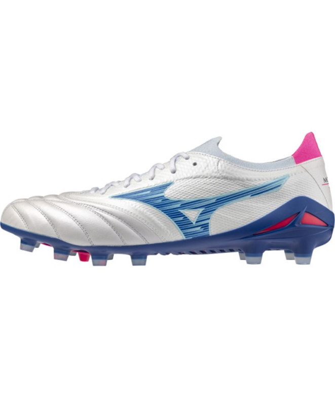 Botas de Futebol Mizuno Morelia Neo IV ? Elite Branco/Turquesa/Rosa
