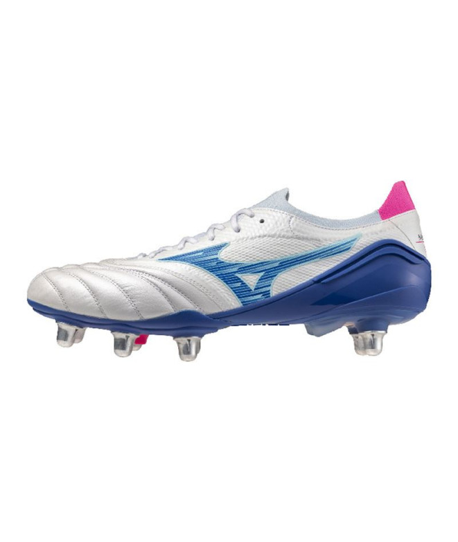 Botas de Futebol Mizuno Morelia Neo IV ? Elite Si Branco/Turquesa/Rosa