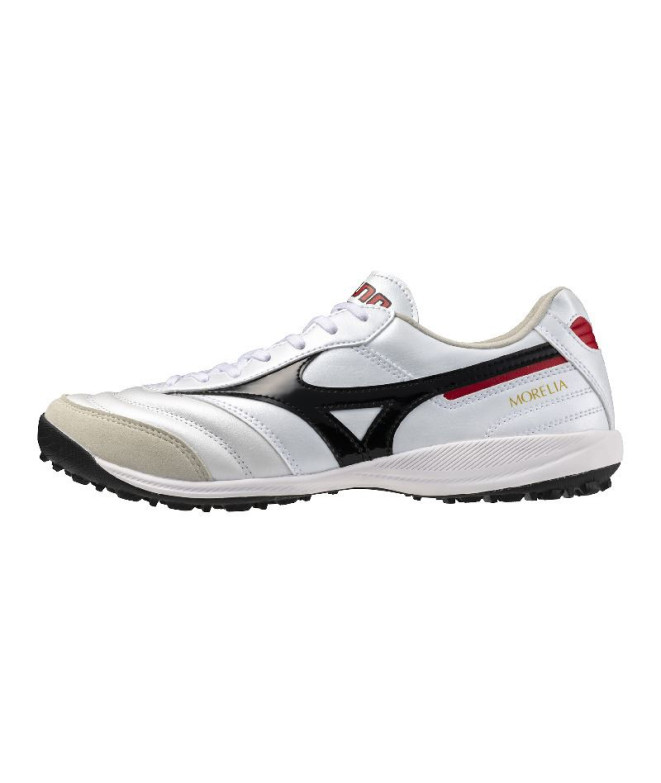 Botas de Futebol Mizuno Morelia Sala Elite Tf Branco/Preto/Vermelho