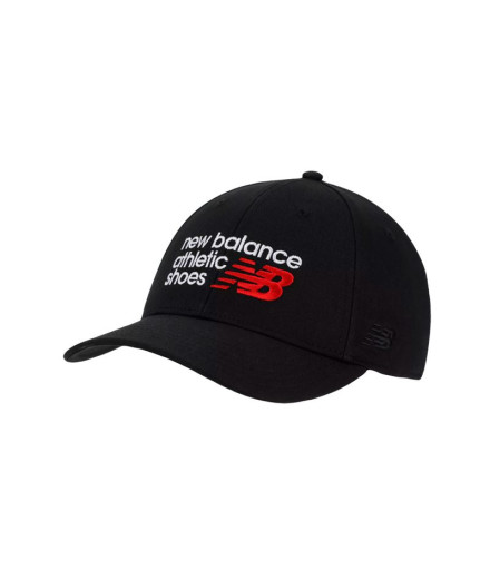 Boné New Balance 6 Painéis Estruturados de Atletismo Preto