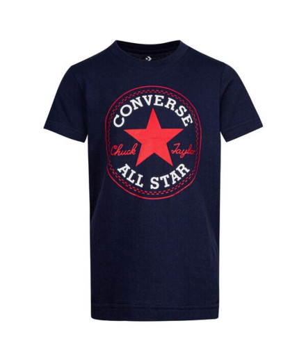 Camiseta Converse Core Chuck Patch Niño Azul Marino/Rojo
