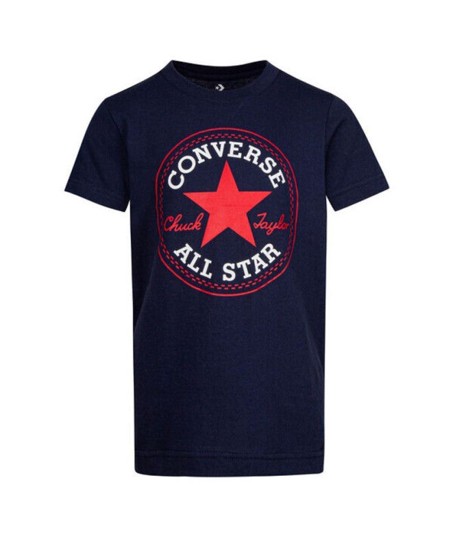 Camiseta Converse Core Chuck Patch Niño Azul Marino/Rojo