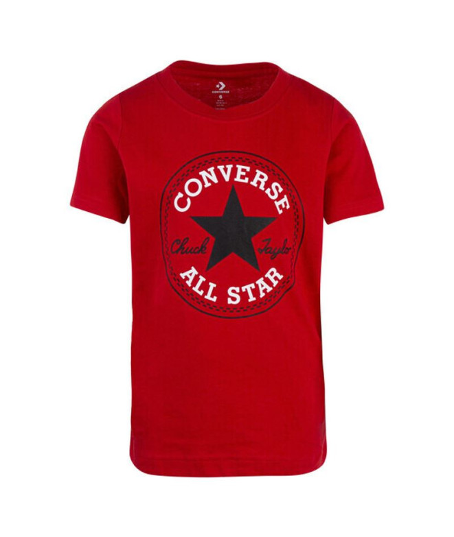 Camiseta Converse Core Chuck Patch Enamel Niño Rojo