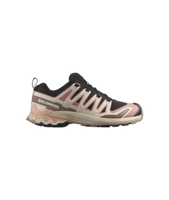Sapatilhas de Trail Salomon Xa Pro 3D V9 W Mulher Preto/Burlwood/Mahog