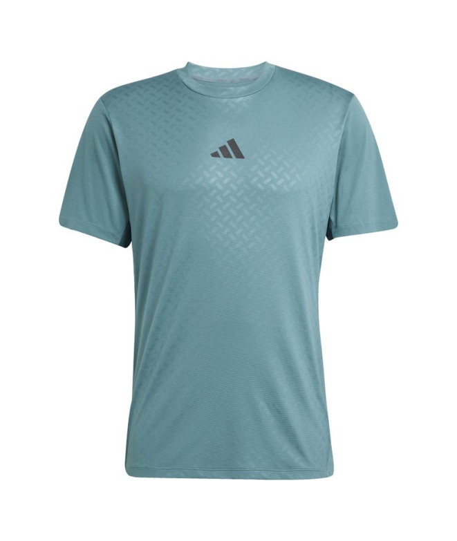 Camiseta de Fitness adidas Power 3S Tee Hombre Azul