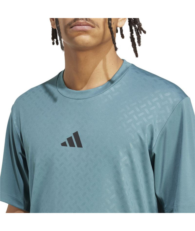 Camiseta de Fitness adidas Power 3S Tee Homem Azul