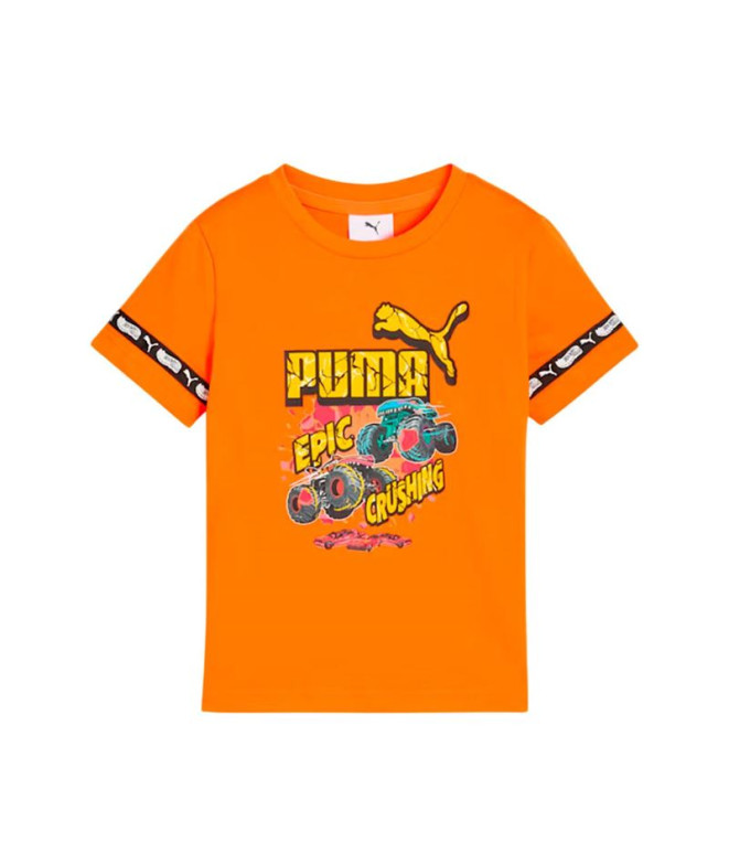 Camiseta Puma X Hot Wheels Gr,Orange Glo,D/I98 Bebês