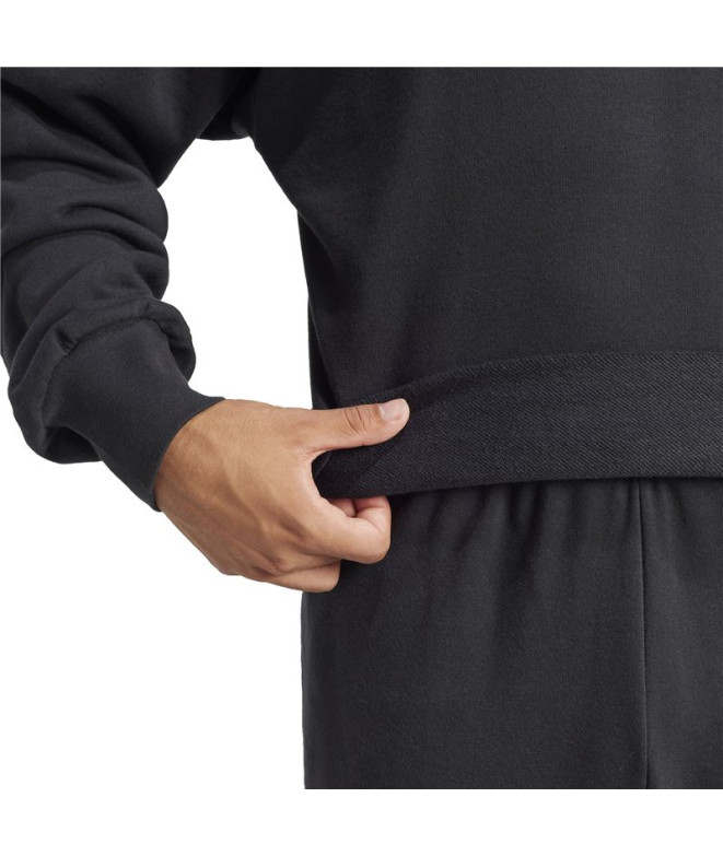 Sweat adidas Feelcozy Swt Homme Noir/Blanc