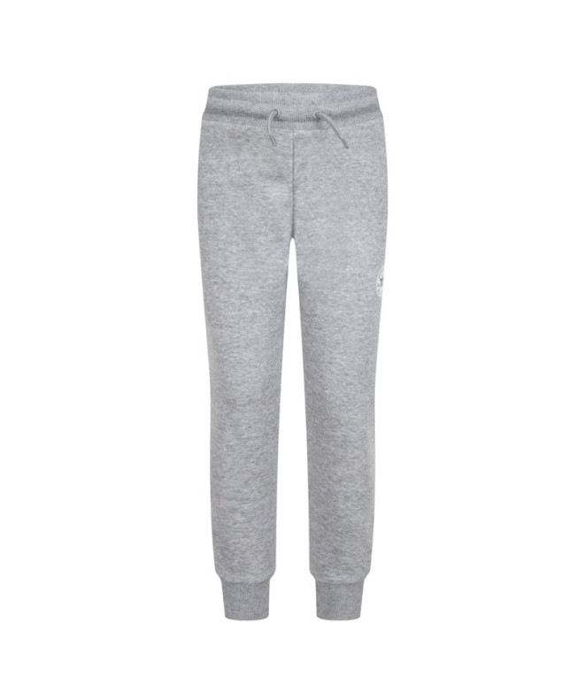 Pantalones Converse Signature Fleece Chuck Patch Dk Niño Gris Heather/Negro