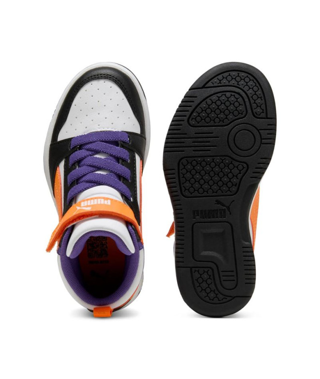 Chaussures Puma Rebound V6 Mid, BlancOra, Enfant