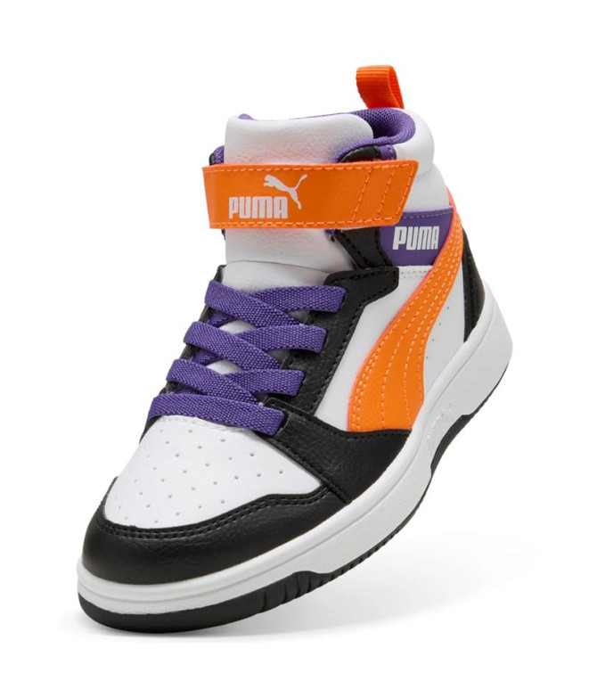 Chaussures Puma Rebound V6 Mid, BlancOra, Enfant