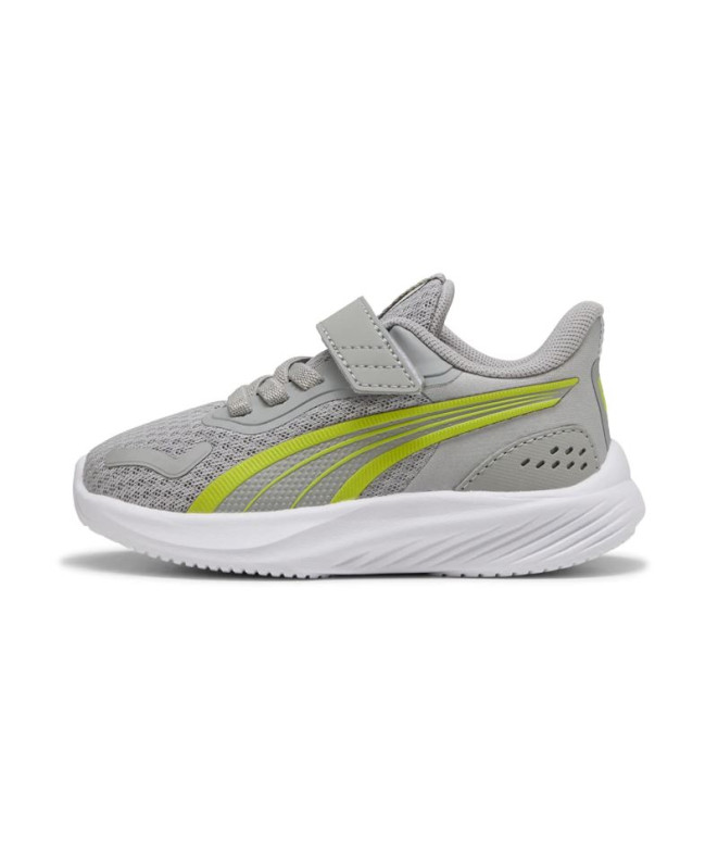 Zapatillas Puma Pounce Ac+ Inf,Gray EchoLime Smash, Bebés