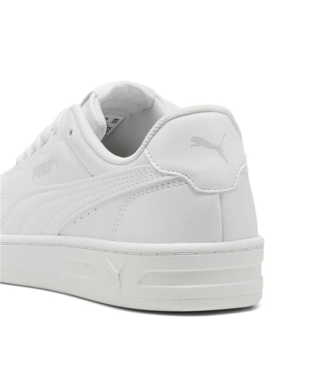 Chaussures Puma Court Lally White White, Fille