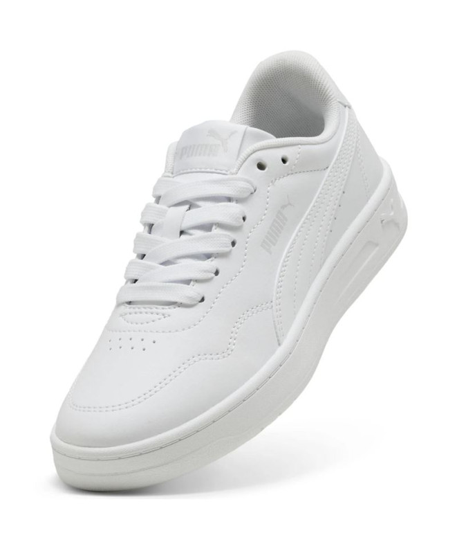 Chaussures Puma Court Lally White White, Fille