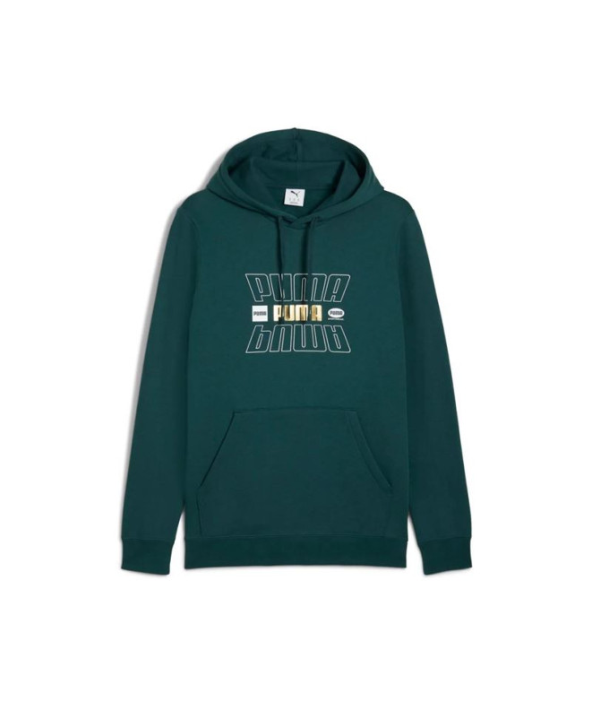 Moletom Puma Essentials Logo Lab Holiday, Verde Terreno, Homem