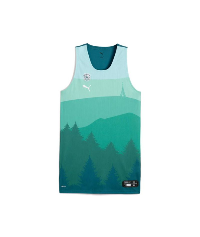 Camiseta de Baloncesto Puma Baskonia Pro Alterna,Cold Green, Hombre