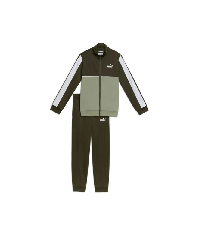 Fato de treino Puma Sport Poly Sui Infantil Verde Oliva Escuro