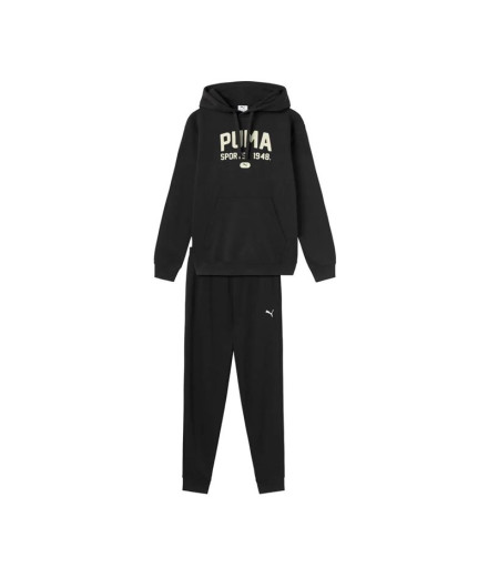 Fato de treino Puma Graphic Hooded Suit Preto Homem