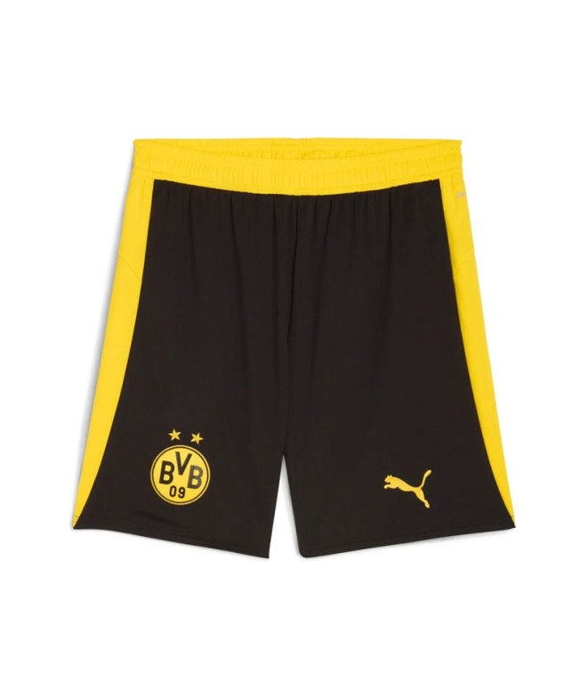 Pantalón de Fútbol Puma Borussia Dortmunds Replica W Hombre Negro/Faster Amarillo
