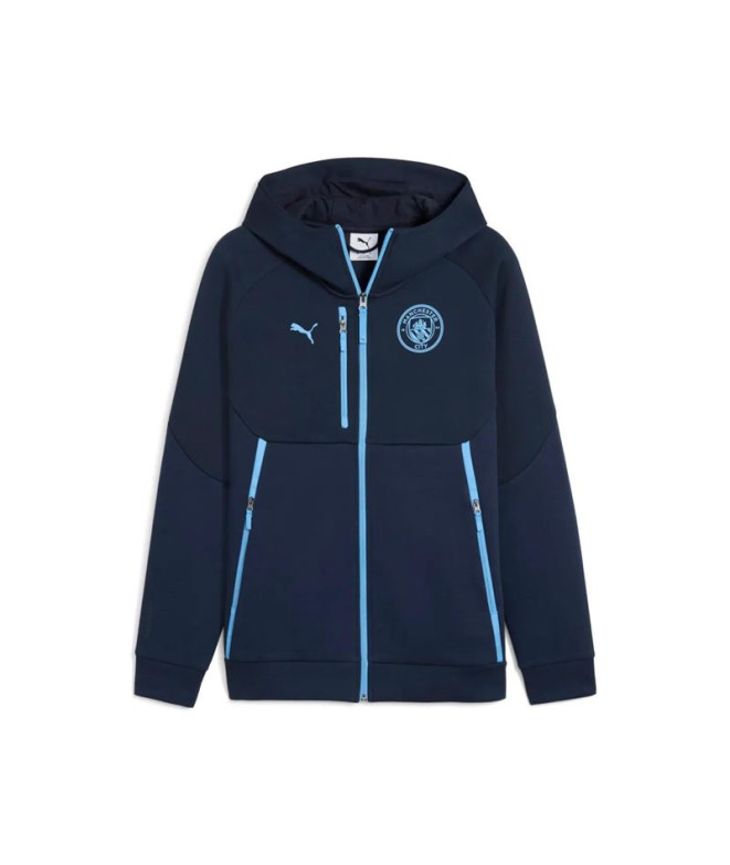 Sweat de Football Puma Manchester City tech Fz ,Deep Navy-Team, Homme