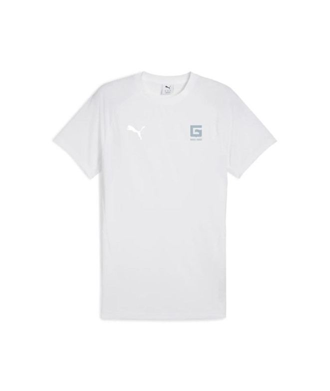 T-shirt de Football Puma Girona Teamevostripe Te, Blanc-Pum, Homme