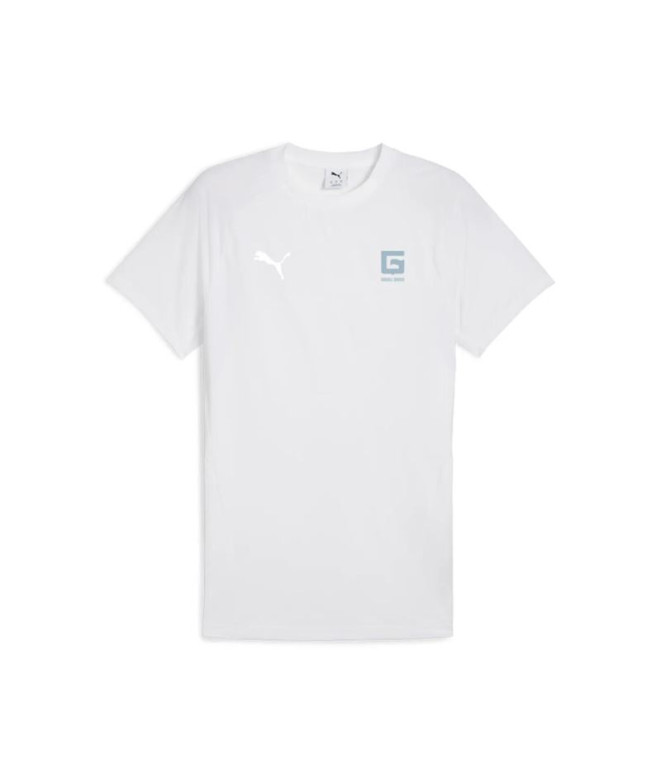 T-shirt de Football Puma Girona Teamevostripe Te, Blanc-P, Enfant