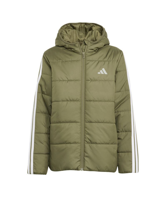 Cazadora adidas Ess 3 Bandas Infantil Verde Escuro