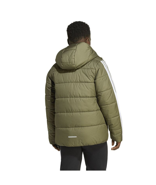 Cazadora adidas Ess 3 Bandas Infantil Verde Escuro