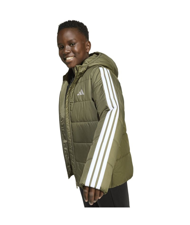 Cazadora adidas Ess 3 Bandas Infantil Verde Escuro