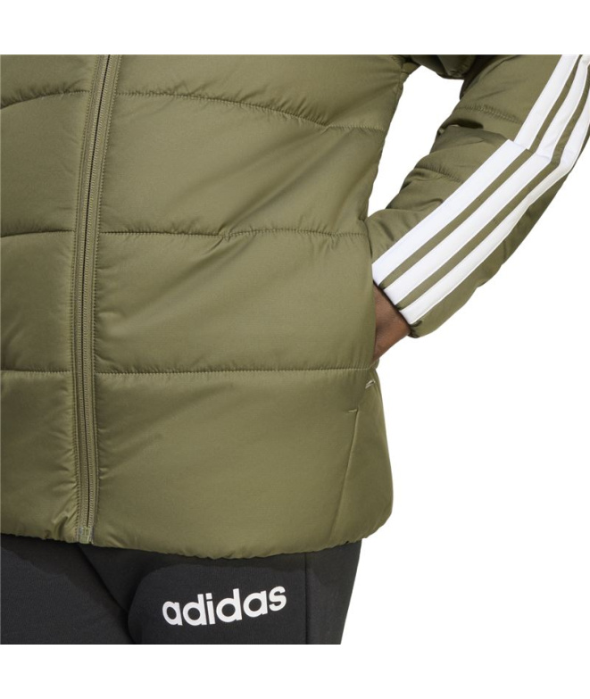 Cazadora adidas Ess 3 Bandas Infantil Verde Escuro