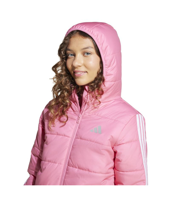 Veste adidas Ess 3 Bandes Enfant Rose / Blanc