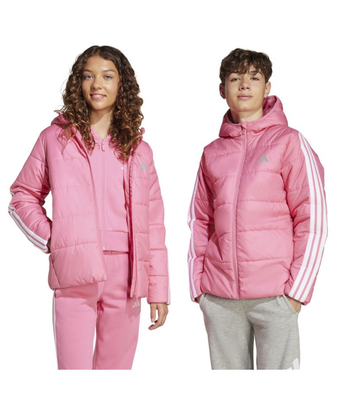 Veste adidas Ess 3 Bandes Enfant Rose / Blanc