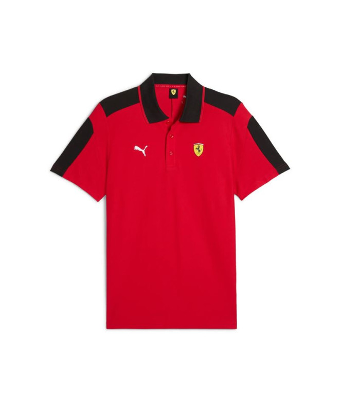 Polo Puma Ferrari Race Mt7 Pol,Rosso Corsa, Hombre